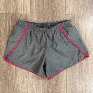 Nike Girls Athletic Shorts in Gray with Pink Accents